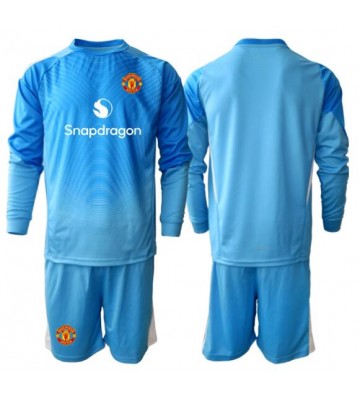 Manchester United Målmand Replika Babytøj Hjemmebanesæt Børn 2025-26 Langærmet (+ Korte bukser)